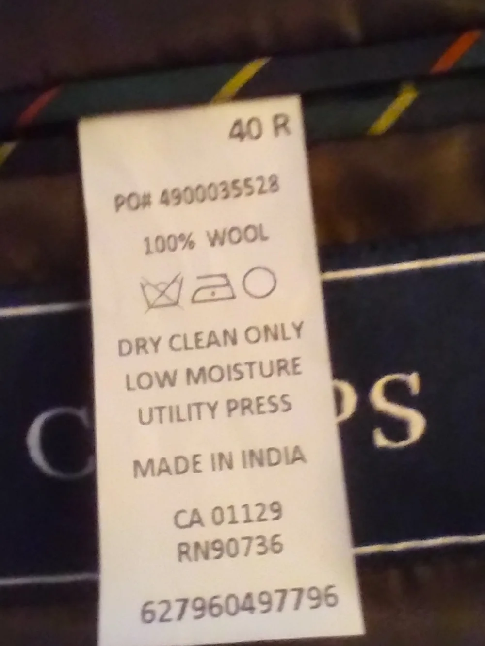 Chaps 100% Wool Size 40R Blazer Sport Coat
